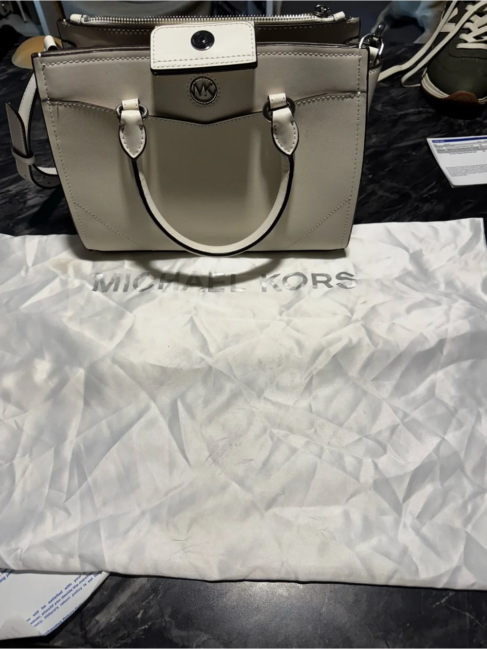 Michael Kors  off white  Leather Satchel with Top Handles